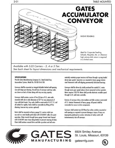 Gates Accumulator Conveyor