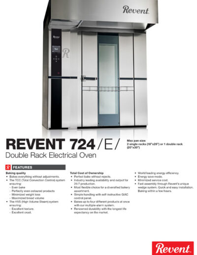 Revent Double Rack Electrical Oven 724