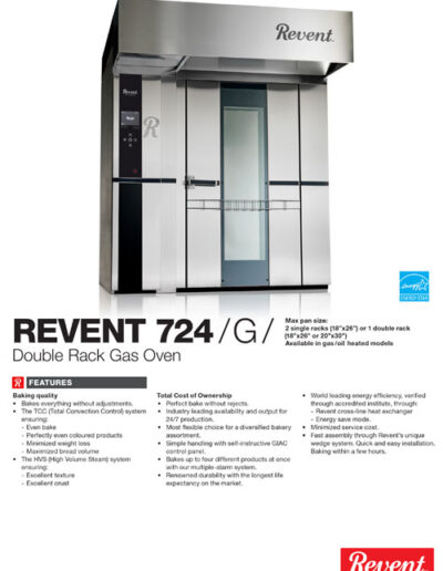 Revent Double Rack Gas Oven 724