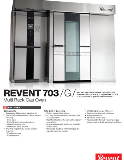 Revent Multi Rack Gas Oven 703
