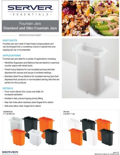 Server Standard and Slim Fountain Jars