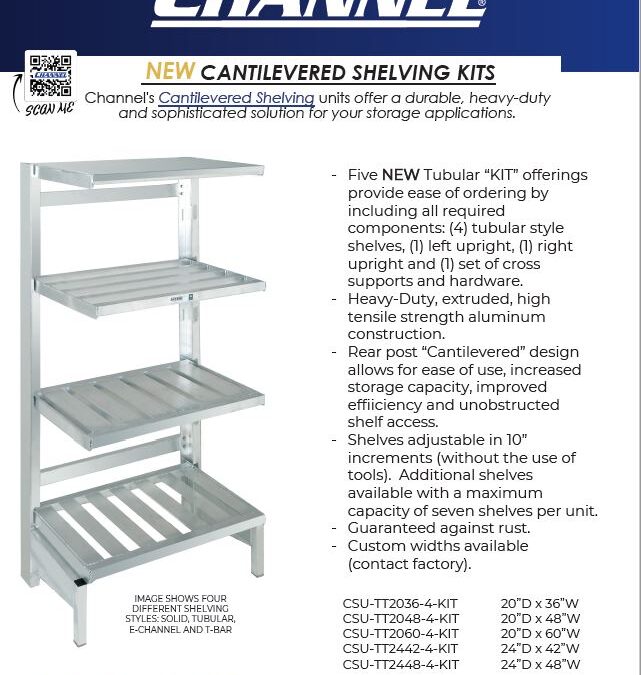 Channel Cantilevered Shelving Kits